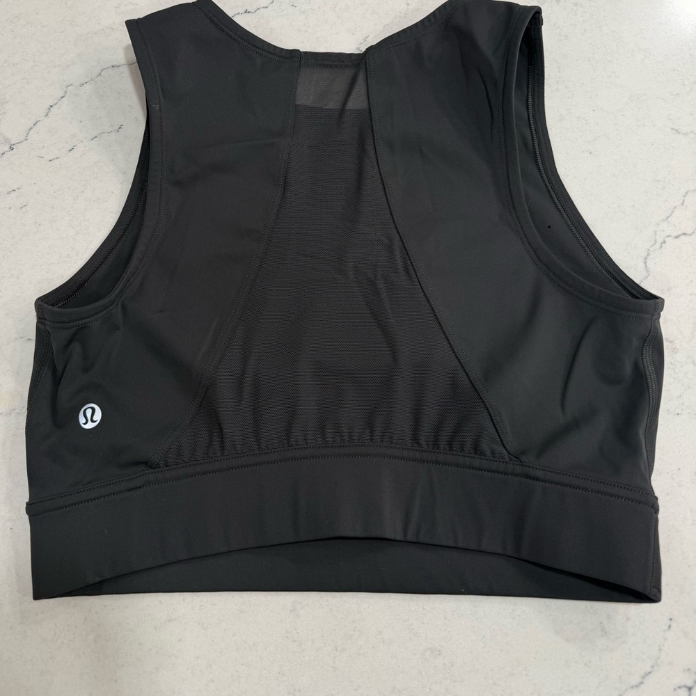 Lululemon Fit Physique Crop Top Black Estimated Size 4 - Picture 2 of 7